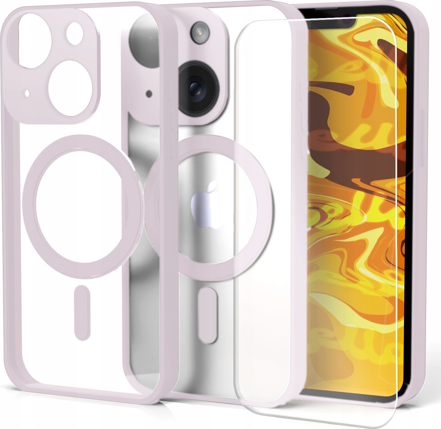 Hello Case Etui do iPhone 13 Różowy MagSafe, Magnetyczne, Pancerne SZKŁO 9H