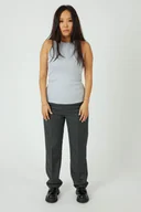 Bluzki damskie - Prążkowany top z dekoltem halter : kolor - Szary, size - 34 - Bombshe - miniaturka - grafika 1