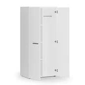 Szafy biurowe - Szafa ubraniowa biurowa PRIMO WHITE, 3 półki, drążek do szafy, 1781 x 800 x 500 mm, biały - miniaturka - grafika 1