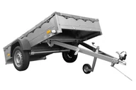 Przyczepy - Temared sp. z o.o. PRZYCZEPA GARDEN TRAILER 230 KIPP Z KOŁEM PODPOROWYM, STELAŻEM H-0 I SZARĄ PLANDEKĄ UT004514 - miniaturka - grafika 1
