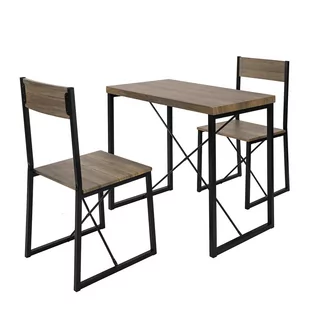 SoBuy 3-częściowy komplet, stolik barowy + 2 krzesła OGT19-N - Stoły z krzesłami - miniaturka - grafika 1