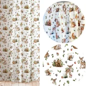 Firany i zasłony dla dzieci - Gotowa zasłona welurowa na taśmie do pokoju dziecka 140x250 cm Bajkowy las - miniaturka - grafika 1