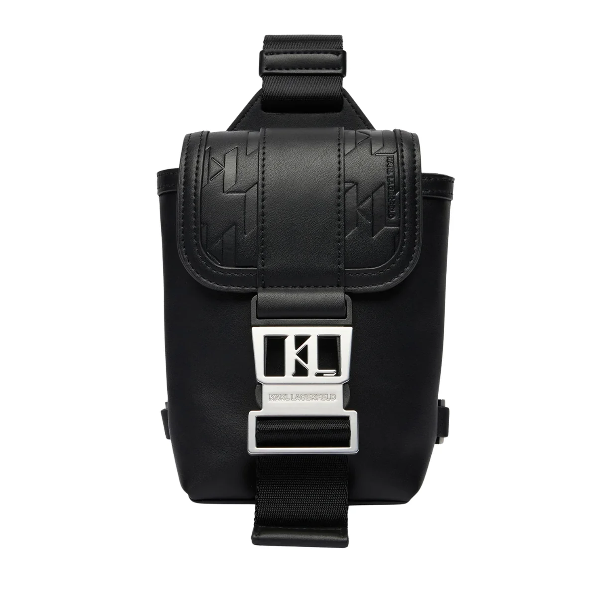 KARL LAGERFELD Czarna męska saszetka w monogram K/Traveller