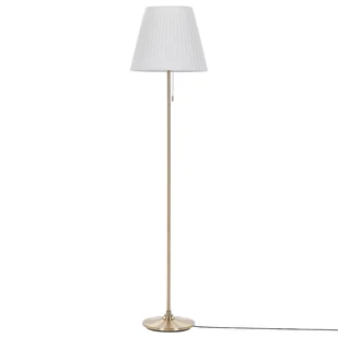 Lampa Podłogowa Metalowa Mosiężno-biała Torysa - Lampy stojące - miniaturka - grafika 1