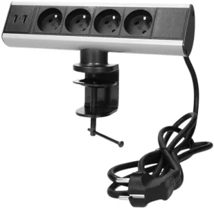 Gniazdo meblowe Orno FS-8 4 gniazda + 2 USB - Gniazdka elektryczne - miniaturka - grafika 1