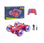 Zabawki zdalnie sterowane - Samochód Zdalnie Sterowany 360 stopni 15km/h - czerwony Spiderman - miniaturka - grafika 1