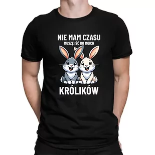 Nie mam czasu, muszę iść do moich królików - męska koszulka na prezent - Koszulki męskie - miniaturka - grafika 1