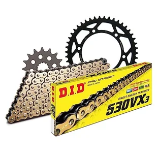 Zestaw łańcuchów DID stal 530VX3 / 110 nit zamek do Yamaha FZR Exup R 1000 ccm rok prod. 1987-1988 - Części motocyklowe - miniaturka - grafika 1