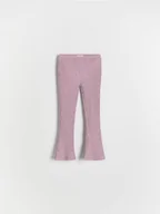 Spodnie i spodenki dla dziewczynek - Reserved - Wzorzyste legginsy - fioletowy - miniaturka - grafika 1