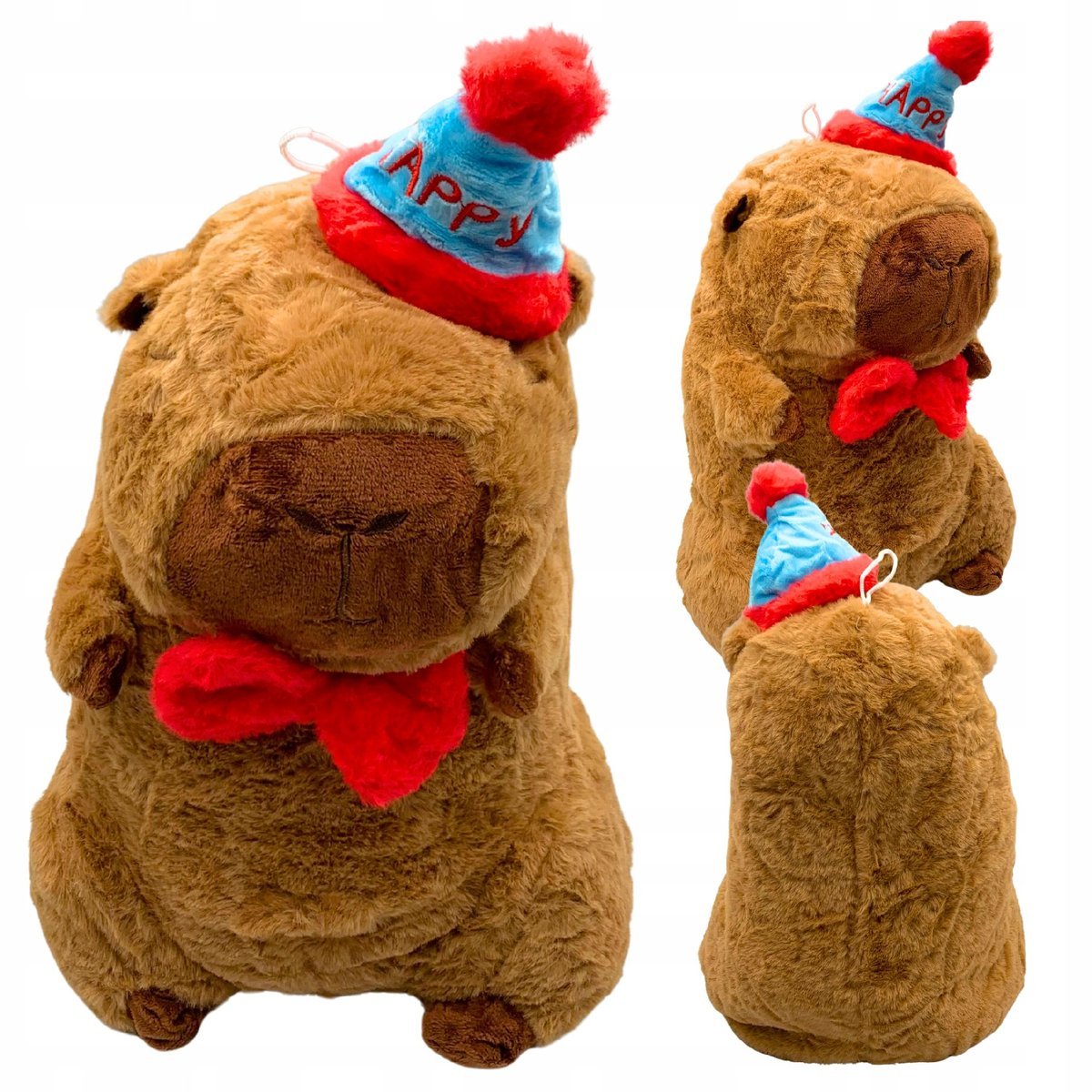 Maskotka Pluszowa Kapibara Pluszak Impreza Czapeczka Party Zabawka 25 cm