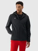 Kurtki i kamizelki sportowe męskie - 4F Kurtka softshell wiatroodporna membrana 5 000 męska - czarna XL - miniaturka - grafika 1