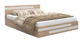 Łóżka - Skandynawskie łóżko z materacem dąb sonoma 120x200 cm H6-R60 - miniaturka - grafika 1