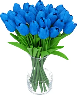 Tulipany Silikonowe Jak Żywe Ozdobny Bukiet Sztucznych Kwiatów Na Stroik - Sztuczne kwiaty - miniaturka - grafika 1