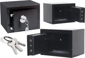 Sejfy i kasy pancerne - Domowy Sejf Na Kluczyk Stalowy Czarny 23x17x17cm - miniaturka - grafika 1