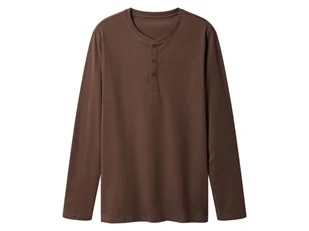 esmara Men Koszulka męska z bawełny z długim rękawem (Brązowy, S (44/46)) - Koszulki męskie esmara Men Koszulka męska z bawełny z długim rękawem (Brązowy, S (44/46)) - Koszulki męskie - miniaturka - grafika 1