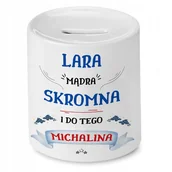 Skarbonki - Skarbonka Dla Michaliny na Urodziny Prezent z Nadrukiem ze Zdjęciem - miniaturka - grafika 1