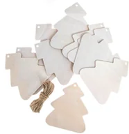 Zabawki kreatywne - Dekoracja świąteczna PartyShow Drewniane zawieszki Boże Narodzenie 10szt - miniaturka - grafika 1