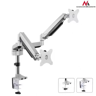 Maclean Uchwyt biurkowy na dwa monitory ze sprężyną 13"-32" 9kg MC-765 AKMAAVM00760 - Uchwyty do monitorów - miniaturka - grafika 1