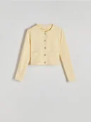 Marynarki i żakiety damskie - Reserved - Żakiet z wiskozą - jasnożółty - miniaturka - grafika 1