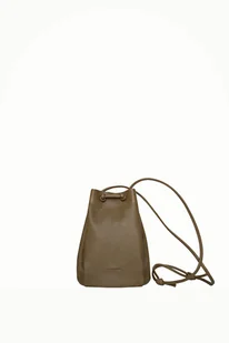 Mini worek Retro no. 1 zielona skóra groszek - Torebki damskie - miniaturka - grafika 1