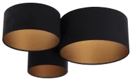 Lampy sufitowe - Czarno złoty plafon welurowy glamour P7-P73 - miniaturka - grafika 1