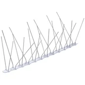 Zwalczanie i odstraszanie szkodników - Kolce na ptaki 33 x 17 cm, srebrne - miniaturka - grafika 1