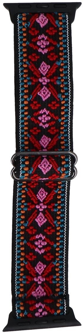 GlacierX pasek do smartwatcha Nylon Nomad Threads Oriental Rose do Apple Watch 38/40/41mm Czerwono-Różowy