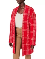 Kurtki damskie - usha BLUE LABEL Damska kurtka z dzianiny, wiśnia biała, L - miniaturka - grafika 1