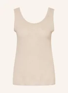 Swetry damskie - Mm Kardigan Baccano Z Lnu beige - miniaturka - grafika 1