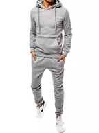 Dresy męskie - Dres męski jasnoszary Dstreet AX0384-XL - miniaturka - grafika 1
