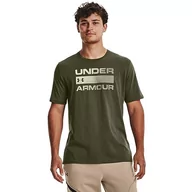 Koszulki i topy damskie - Under Armour Damska koszulka z krótkim rękawem Team Isse Wordmark, ZIELONY, L-XL - miniaturka - grafika 1
