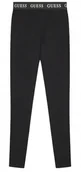 Legginsy - Guess Czarne Legginsy Dziecięce Z Logo W Pasie Proste Klasyczne 136-146 Gna - GUESS - miniaturka - grafika 1