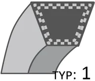 Akcesoria do urządzeń czyszczących - Pasek Cedrus Napęd Jazdy Zamiatarka Cedruszm02, Cedruszm04, Cedruszm06 /10X838/ 3Lxp825 - miniaturka - grafika 1