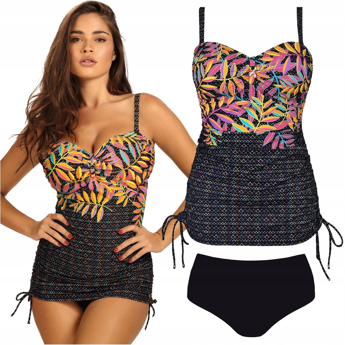 Tankini Strój kąpielowy dwuczęściowy SELF 8050 Palermo 40F L 75F
