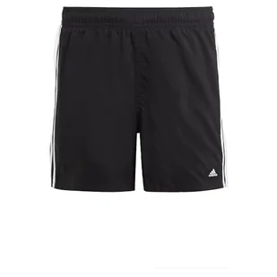 adidas, 3 paski, kostium kąpielowy, czarno-biały, 1112, dla dzieci - Kąpielówki dla chłopców - miniaturka - grafika 1