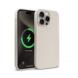 Crong Color Cover Magnetic - Etui iPhone 15 Pro Max MagSafe (kamienny beż) - Etui i futerały do telefonów - miniaturka - grafika 1
