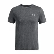 Koszulki sportowe męskie - Męska koszulka do biegania Under Armour UA Seamless Stride SS - szara - UNDER ARMOUR - miniaturka - grafika 1