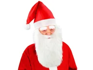 Dodatki do strojów karnawałowych - Czapka Mikołaja z brodą - 1 szt. - miniaturka - grafika 1