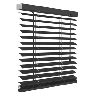 Żaluzja aluminiowa 60 x 180 cm czarna 50 mm - Żaluzje - miniaturka - grafika 1