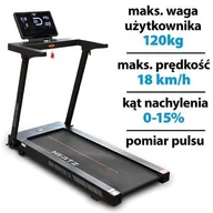 Bieżnie - Bieżnia elektryczna HERTZ FITNESS Run Master 1.5 1840W 18km/h - miniaturka - grafika 1