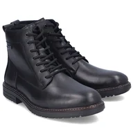 Botki męskie - Trzewiki męskie wodoodporne Rieker 33143-00 BLACK R.44 - miniaturka - grafika 1