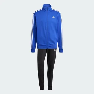 Adidas Komplet Dresowy Męski Niebiesko-Czarny 3S Fl Tt Ts IY6665 L - Dresy męskie - miniaturka - grafika 1
