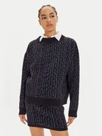 Swetry damskie - Patrizia Pepe Sweter 2K0268 K210 Granatowy Regular Fit - miniaturka - grafika 1