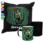 Gadżety dla niej i dla niego - ZESTAW KUBEK MAGICZNY + POSZEWKA Z PODUSZKĄ- NBA BOSTON CELTICS + IMIĘ - miniaturka - grafika 1