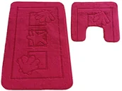 Dywaniki łazienkowe - Zestaw różowych dywaników łazienkowych W0-A86 - miniaturka - grafika 1