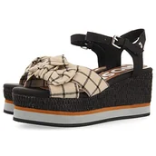 Sandały damskie - Gioseppo Sandały damskie Ivora Wedge, Czarny - 37 EU - miniaturka - grafika 1