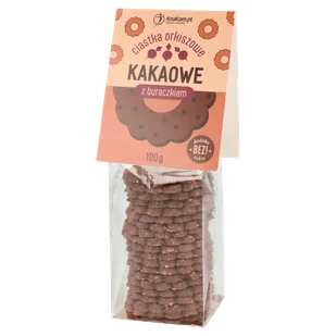 Ciasteczka orkiszowe kakaowe z buraczkiem 100g - Inne słodycze - miniaturka - grafika 1
