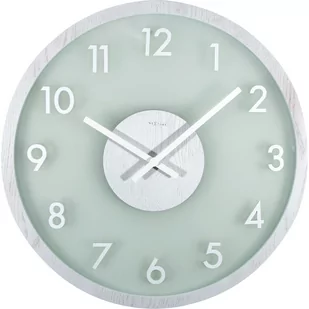Nextime Zegar ścienny Frosted Wood white by 3205 WI - Zegary - miniaturka - grafika 1