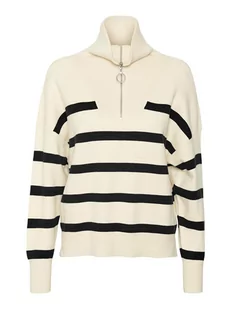 Vero Moda Sweter "Saba" w kolorze czarno-kremowym - Swetry damskie - miniaturka - grafika 1