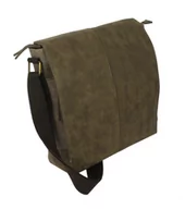 Torby męskie - Skórzana Torba JENNIFER JONES Listonoszka Ze Skórzaną Klapką BEŻOWA 4527 32 x 29 x 9 - miniaturka - grafika 1